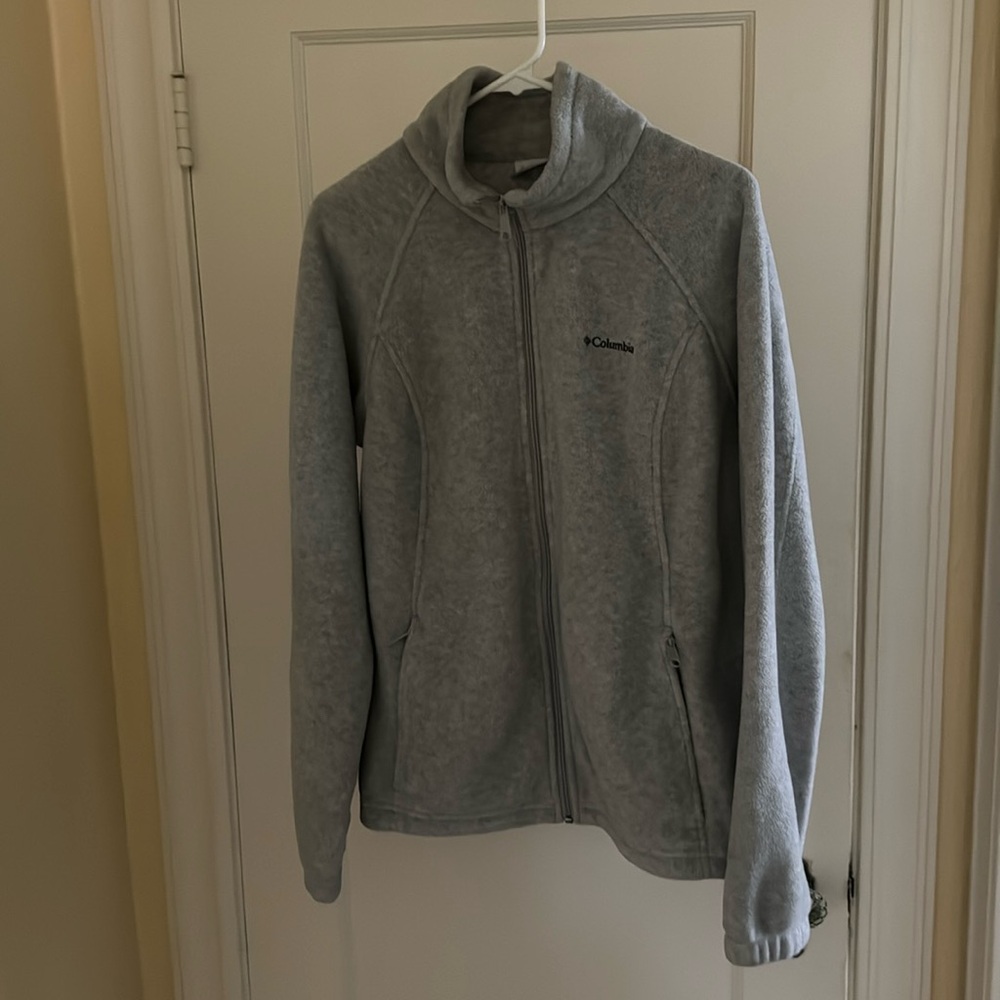 Silver or Light Gray Columbia Fleece Jacket